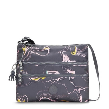 Kipling Alvar Printed Crossbody Bags Grey Multicolor | USA-04MDSP