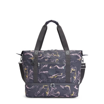 Kipling Art M Weekender Printed Tote Bags Grey | USA-36PSWJ