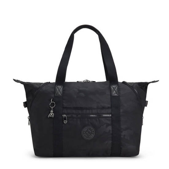 Kipling Art Medium Fashion Tote Bags Black | USA-34LQZT