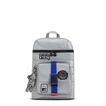 Kipling Bosko MTV Backpacks Silver | USA-13OTWA