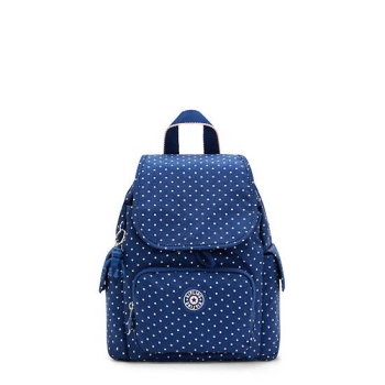 Kipling City Pack Mini Printed Backpacks Blue | USA-60YPAG