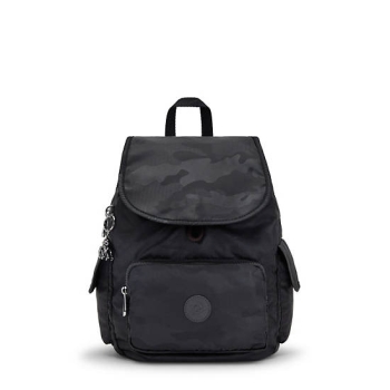 Kipling City Pack Small Classic Backpacks Black Camo | USA-93ERCH