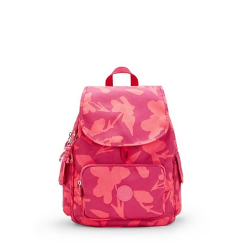 Kipling City Pack Small Printed Backpacks Pink | USA-84IELU