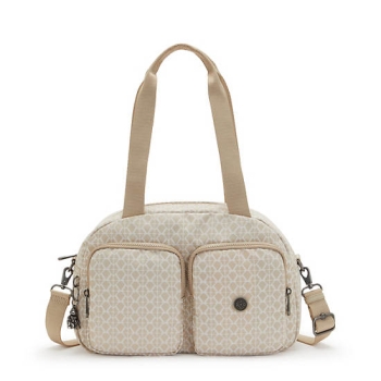 Kipling Cool Defea Classic Printed Shoulder Bags Beige | USA-56NLVX