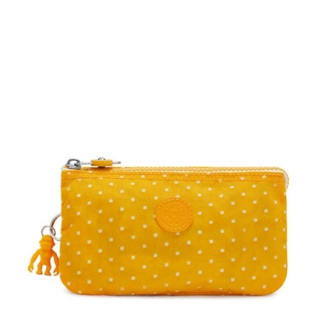 Kipling Creativity Large Printed Pouches Yellow | USA-75DTAL