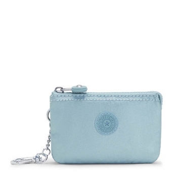 Kipling Creativity Mini Metallic Pouches Aqua | USA-38EBTS