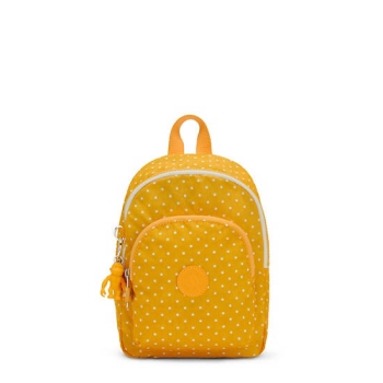 Kipling Curtis Compact Printed Convertible Backpacks Yellow | USA-23ZACM