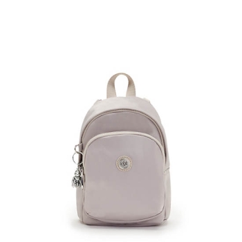 Kipling Delia Compact Metallic Convertible Backpacks White | USA-63BIQA