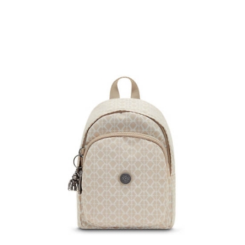 Kipling Delia Compact Printed Convertible Backpacks Beige | USA-68WQRL