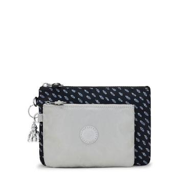 Kipling Duo Printed 2-in-Onees Pouches Grey | USA-36AQJN