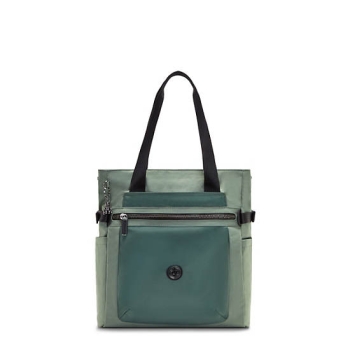 Kipling Faiza 15" Tote Bags Green | USA-41BJXE