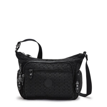 Kipling Gabbie Small Printed Crossbody Bags Black | USA-45KAEO