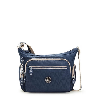 Kipling Gabbie Small Printed Crossbody Bags Blue | USA-96VHRP