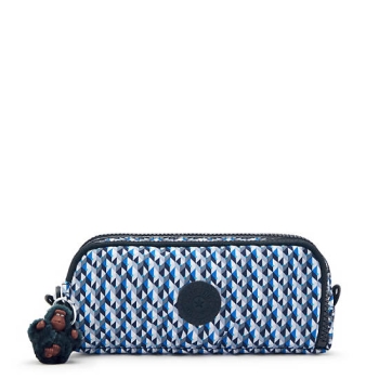 Kipling Gitroy Classic Printed Pencil Case Blue | USA-96EQKH