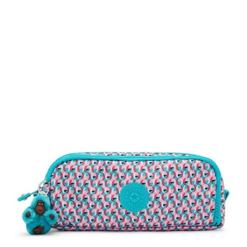 Kipling Gitroy Printed Pencil Case Pouches Turquoise | USA-79EQVB