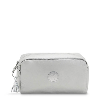 Kipling Gleam Metallic Pouches Silver | USA-71NDMH