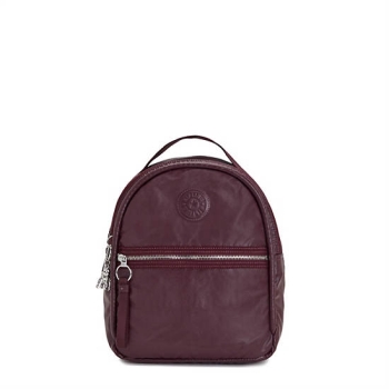 Kipling Kae Classic Metallic Backpacks Burgundy | USA-15BEHG