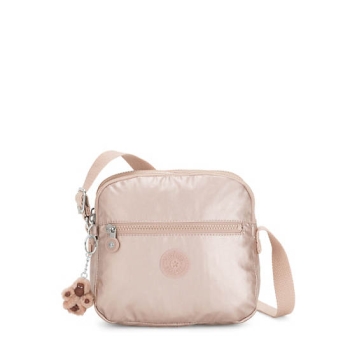 Kipling Keefe Metallic Crossbody Bags Gold | USA-69BCZE