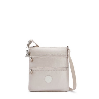 Kipling Keiko Metallic Crossbody Mini Bags Beige | USA-53VBGU