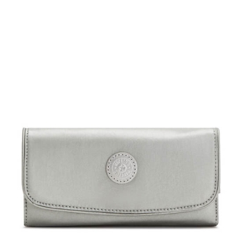 Kipling Money Land Metallic Snap Wallets Silver | USA-21MYPJ