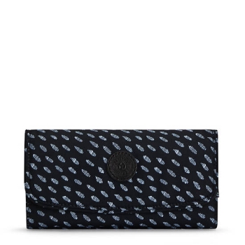 Kipling Money Land Printed Snap Wallet Handbags Black | USA-58OGZS