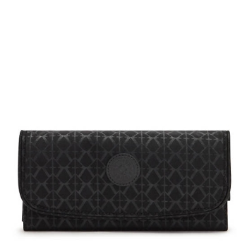 Kipling Money Land Printed Snap Wallets Black | USA-31DLWB