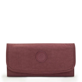 Kipling Money Land Snap Wallets Burgundy | USA-47XGME