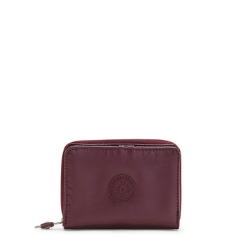 Kipling Money Love Metallic Small Wallets Burgundy | USA-06MPKR