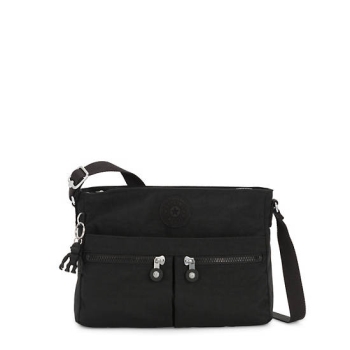 Kipling New Angie Crossbody Bags Black | USA-72PAVD