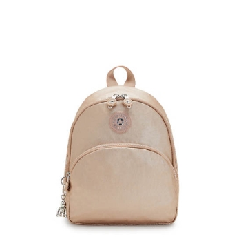 Kipling Paola Small Metallic Backpacks Gold | USA-02HUKD