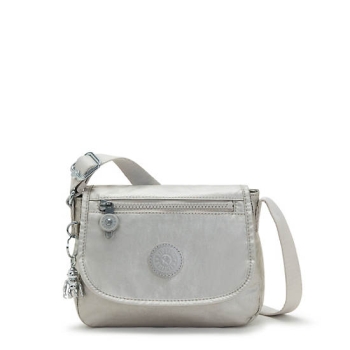 Kipling Sabian Metallic Crossbody Mini Bags Silver | USA-72AYWN