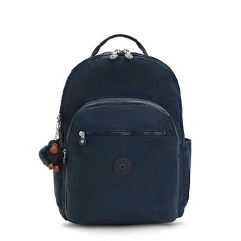 Kipling Seoul Extra Large 17" Laptop Backpacks Blue | USA-18LMNW