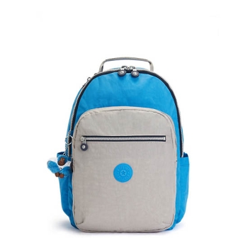 Kipling Seoul Large 15" Laptop Backpacks Blue | USA-21HEUF