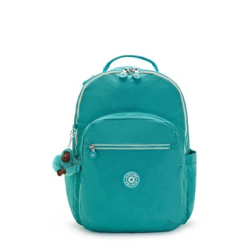 Kipling Seoul Large 15" Laptop Backpacks Turquoise | USA-21LMRY