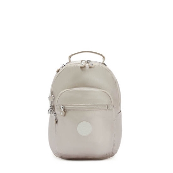 Kipling Seoul Small Metallic Tablet Backpacks Beige | USA-83MCAW