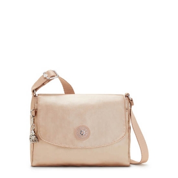 Kipling Tamia Metallic Crossbody Bags Gold | USA-07ILEZ