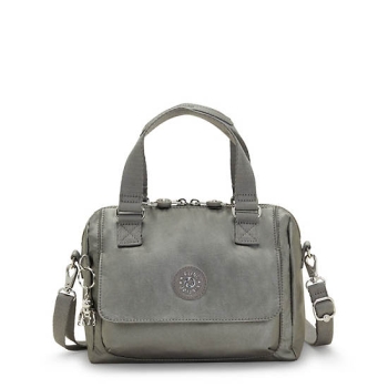 Kipling Zeva Metallic Handbags Grey | USA-79FETL