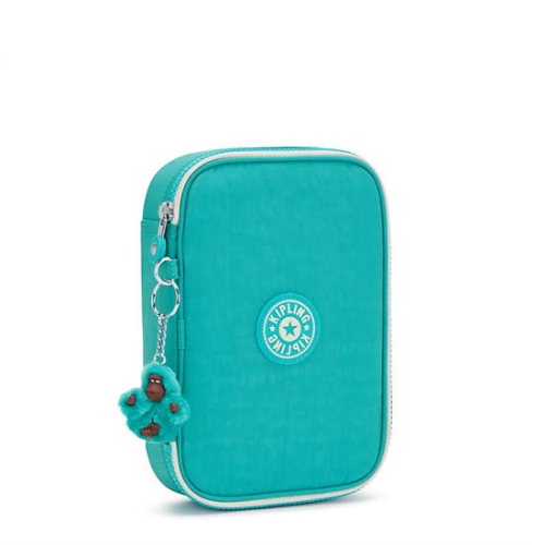 Kipling 100 Pens Classic Case Pouches Turquoise | USA-43HCJT