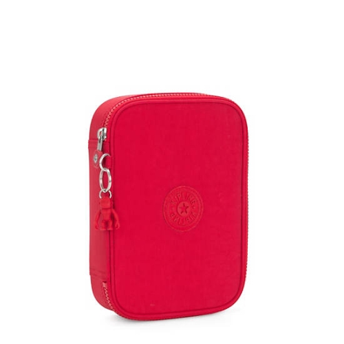 Kipling 100 Pens Classic Pencil Case Red | USA-65GZVQ