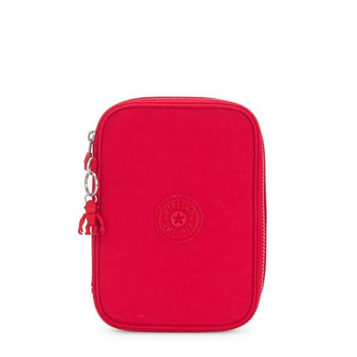 Kipling 100 Pens Classic Pencil Case Red | USA-65GZVQ