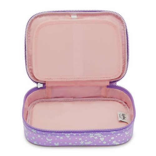 Kipling 100 Pens Printed Case Pouches Purple | USA-18BUCG