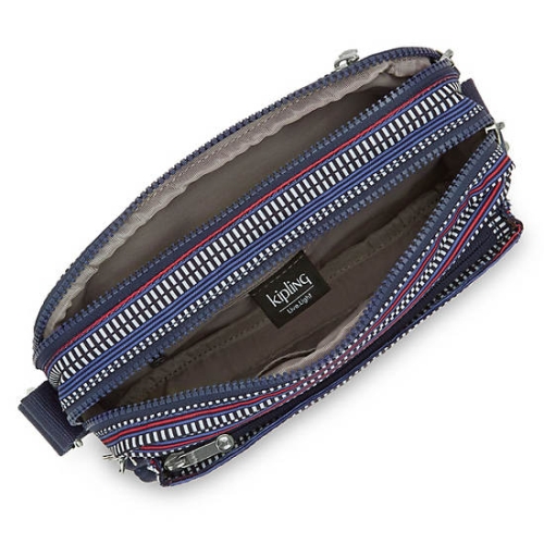 Kipling Abanu Medium Printed Crossbody Bags Blue | USA-02DQYV