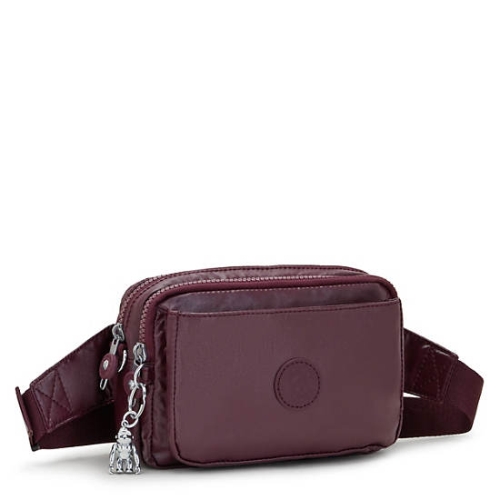 Kipling Abanu Multi Metallic Convertible Crossbody Bags Burgundy | USA-01KLSI