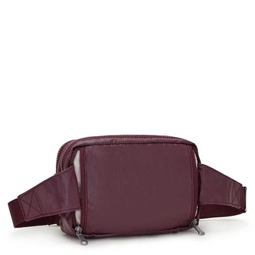 Kipling Abanu Multi Metallic Convertible Crossbody Bags Burgundy | USA-01KLSI