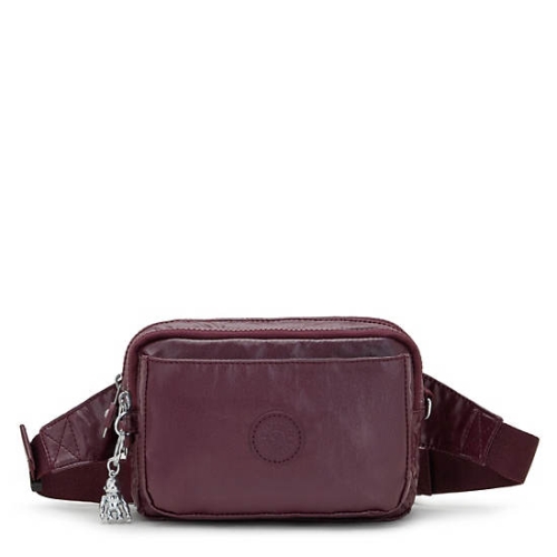 Kipling Abanu Multi Metallic Convertible Crossbody Bags Burgundy | USA-01KLSI