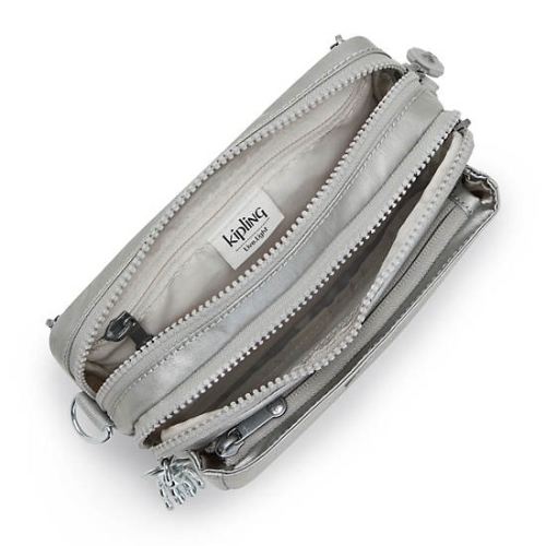 Kipling Abanu Multi Metallic Convertible Crossbody Bags Light Grey | USA-32VREX