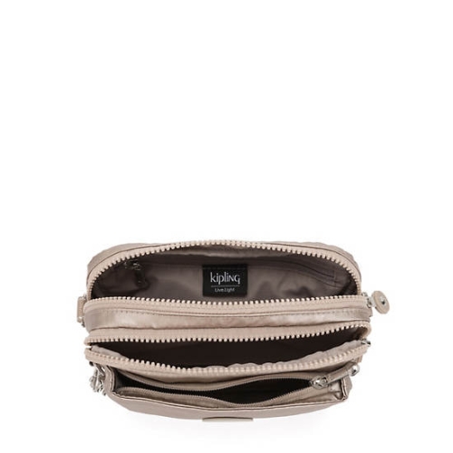 Kipling Abanu Multi Metallic Convertible Crossbody Bags Taupe | USA-61VNEK