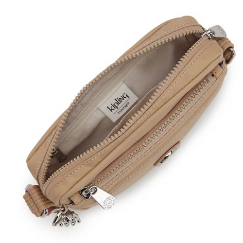 Kipling Abanu Slim Crossbody Bags Beige | USA-02FSAH