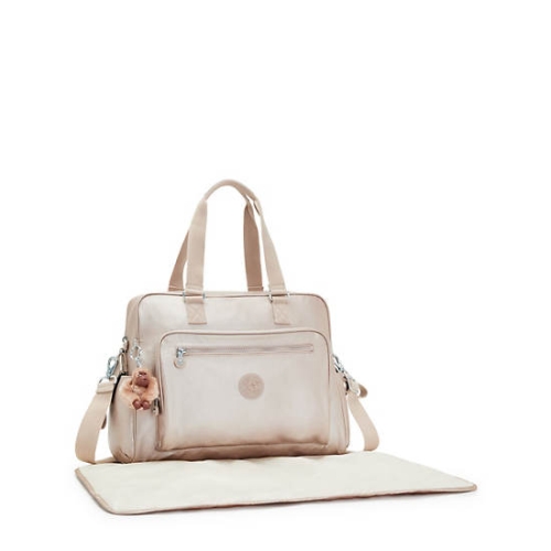 Kipling Alanna Classic Metallic Diaper Bags Beige | USA-52MSLW