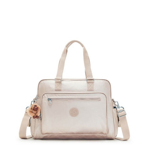 Kipling Alanna Classic Metallic Diaper Bags Beige | USA-52MSLW